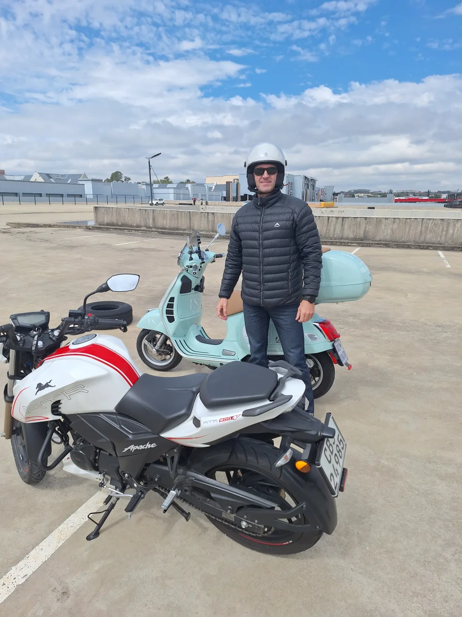 Learner rider building confidence