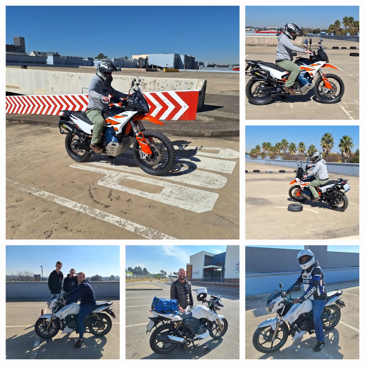 Motorcycle rider training at Prestige Bike, Kempton Park
